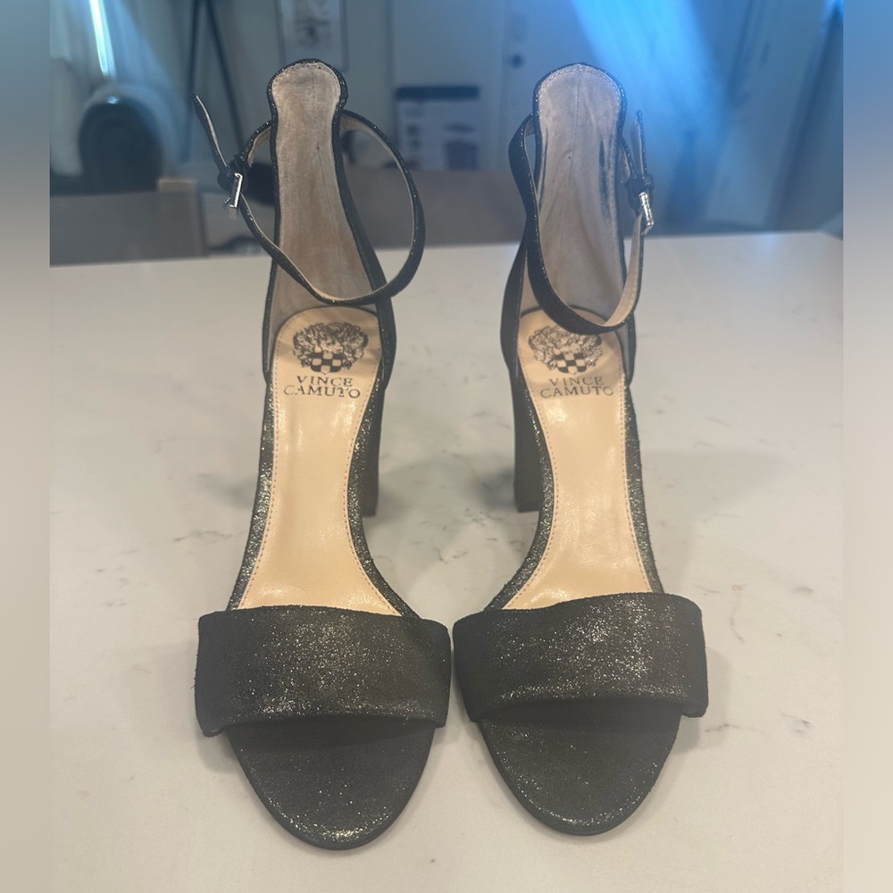 Black sparkly Vince Camuto heels
